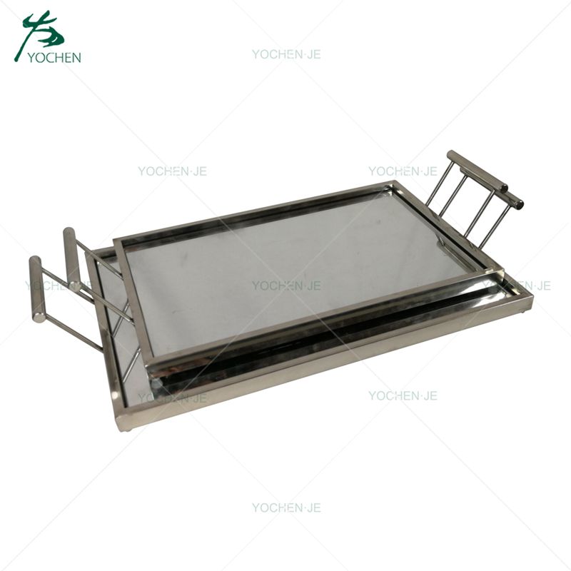 Marble Rectangle Serving Tray With Handle