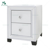 White Glass Wooden Mirrored Sideboard 3 Drawers Over 3 Doors