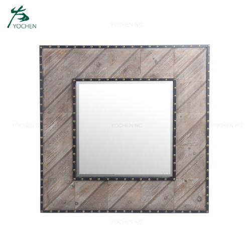 Living room wall antique wood mirror frame mirrors decor wall