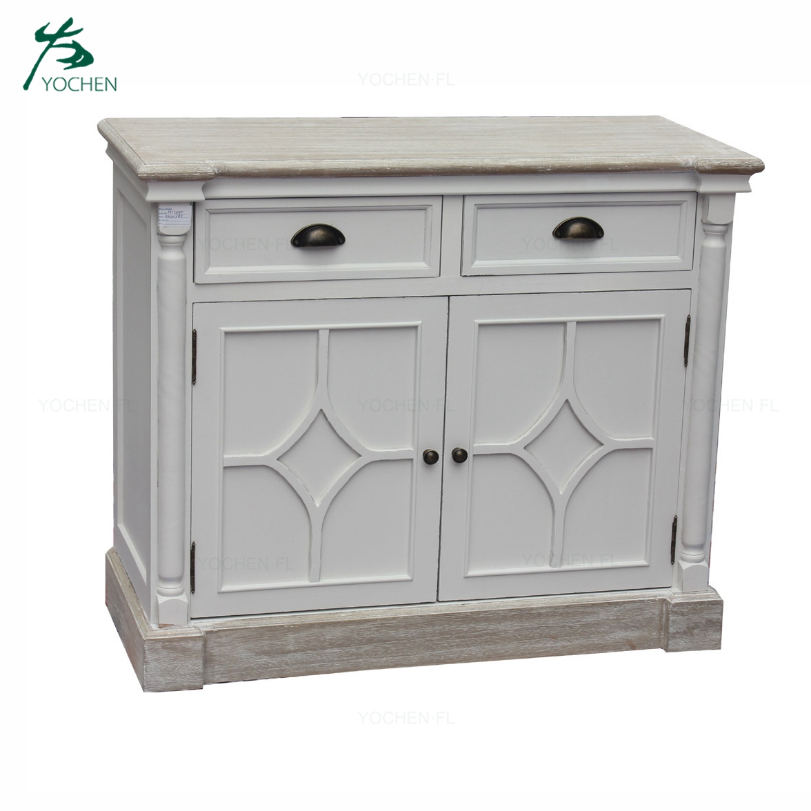Home Decor Furniture noble white vintage cabinet with drawers