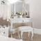 painted white dressing table wood bedroom make up table