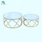tempered glass metal round luxury modern coffee table