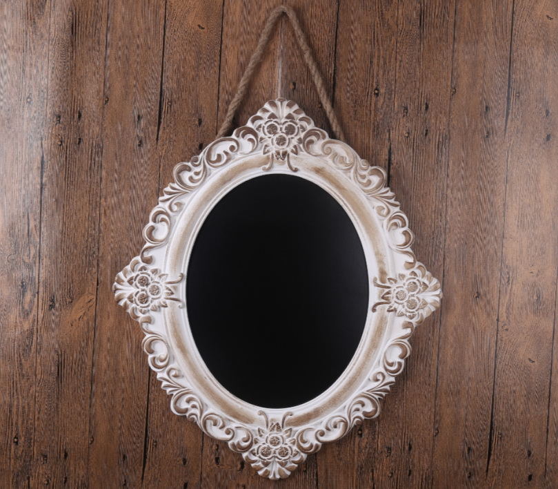Decorative Vintage Oval Mirror Rococo Style