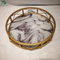 Contrast Faux Marble Effect Metal Trays Set 3