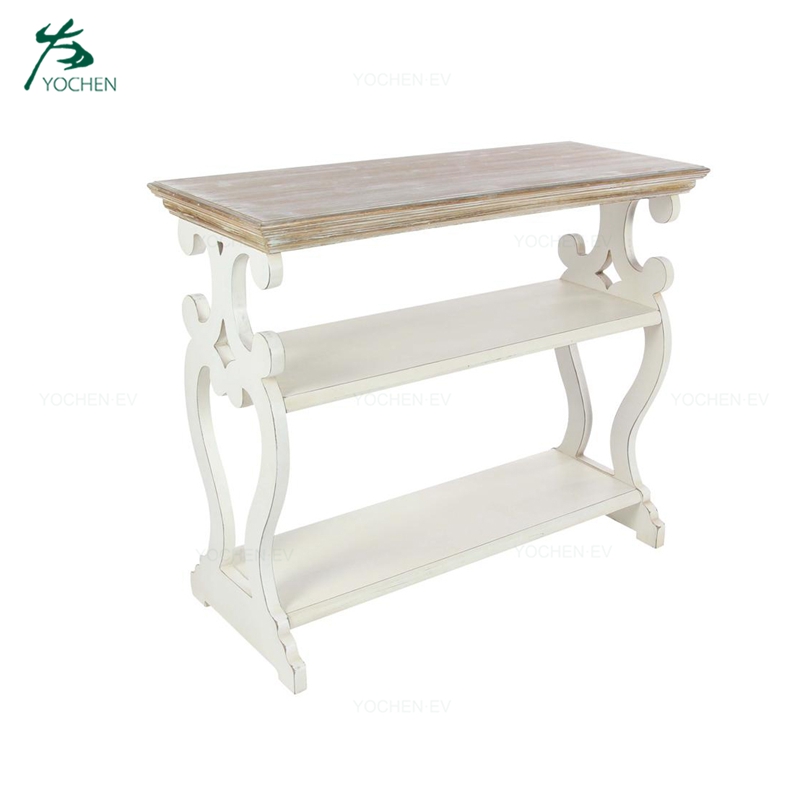Living Room Antique Classic White Hallway Wooden Console Table