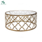 tempered glass metal round luxury modern coffee table