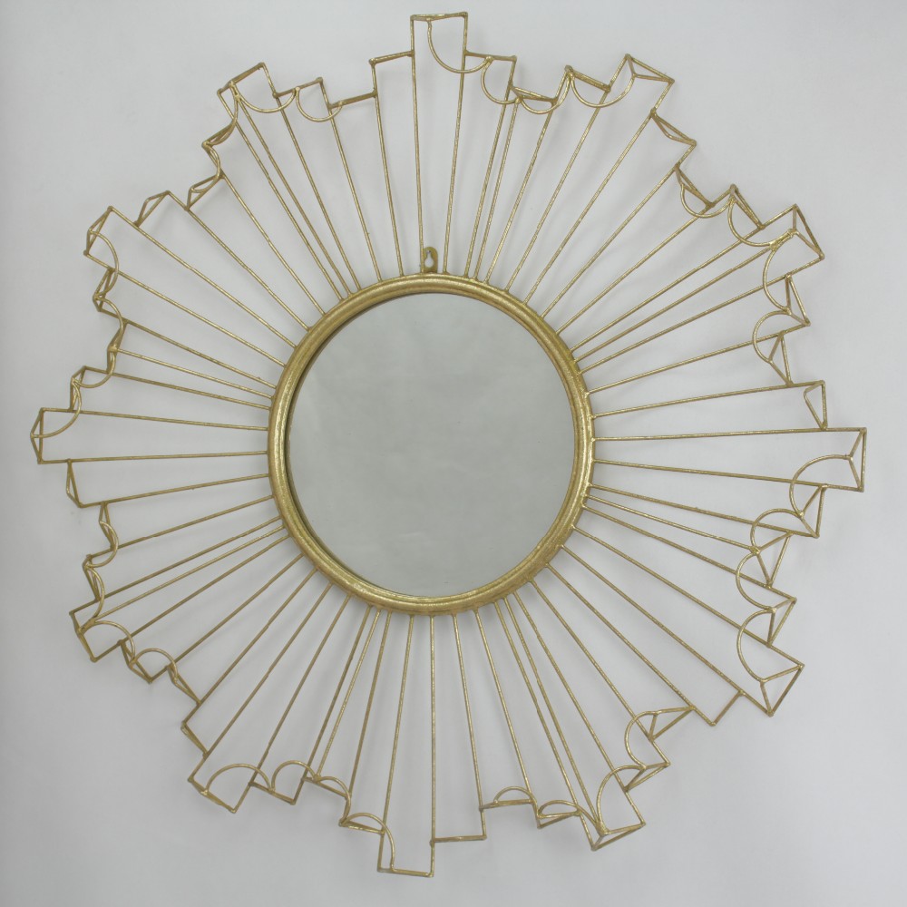 Venetian Design Decorative Mirror With Metal Gold Frame