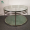 luxury white marble top shining golden metal coffee table