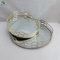 Gold Mirrored Tray with Metal Handles and Rectangle Mirror Base (Set of 2)