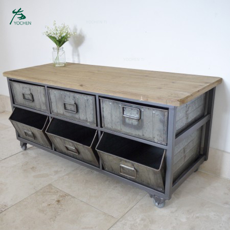 Factory wooden industrial chests of drawers