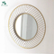 full wall gold framed large round wall mirror