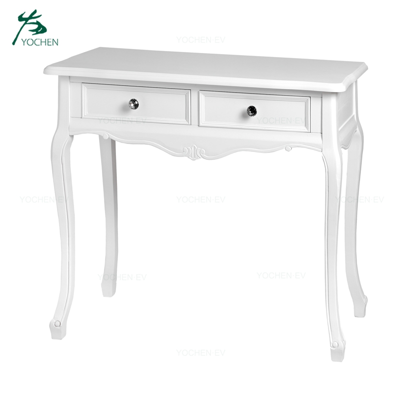 Two Doors French Furniture White Wood TV Stand