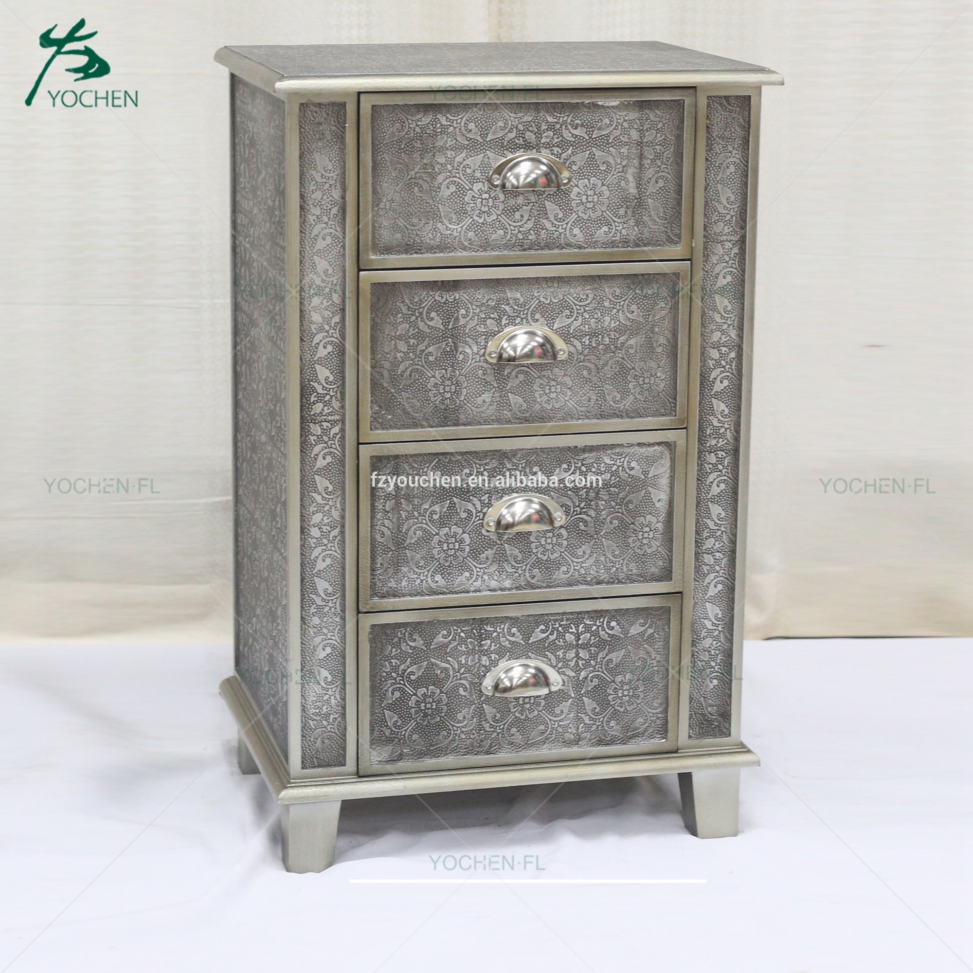 chinese antique reproduction furniture embossed wood cabinet small drawer