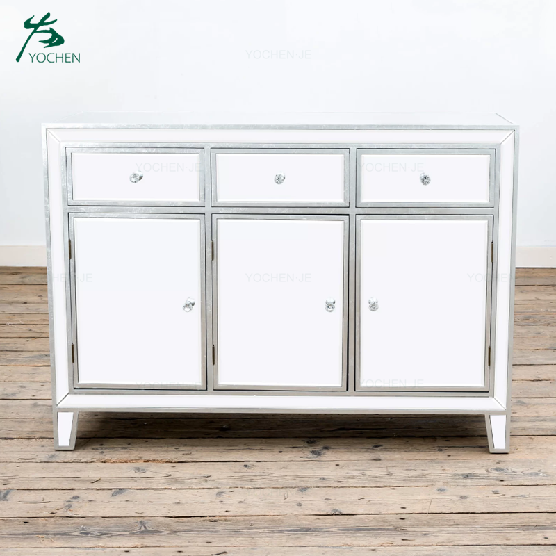 Crushed Diamond Mirrored Cabinet Hallway Cabinet Furniture Chest of Drawers