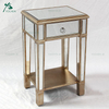 Antique Mirrored 4 Drawer Bedside Table Cabinet