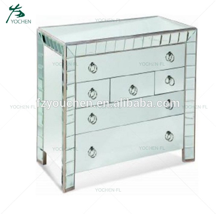 mirror cabinet decorative clear glass mirror cabinet with drawer