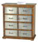 Small Cabinet with Many Drawer Aluminum Surface