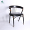 Industrial vintage wrought iron black restaurant dining chair