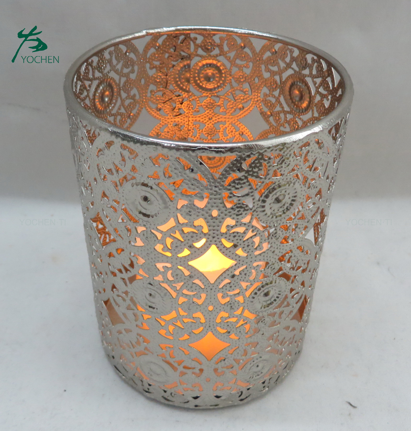 Factory price unique metal candle holder lamp chimney