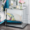 mirrored furniture nightstand glass bedside table