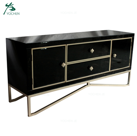 Mirrored furniture 2 drawers mirrored tv stand cabinet