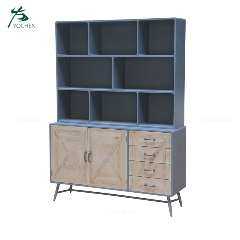 Industrial living room divider cabinet designs wood furniture