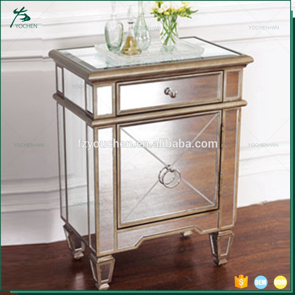 mirrored furniture luxury gold color painting beside table