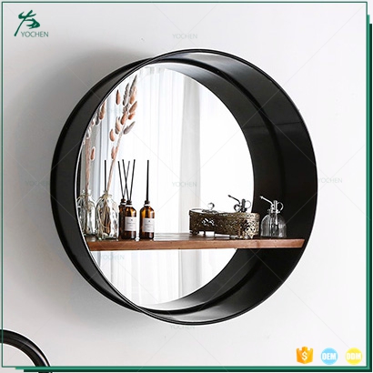 Home decor mirror decorative vanity modern wall round metal mirror