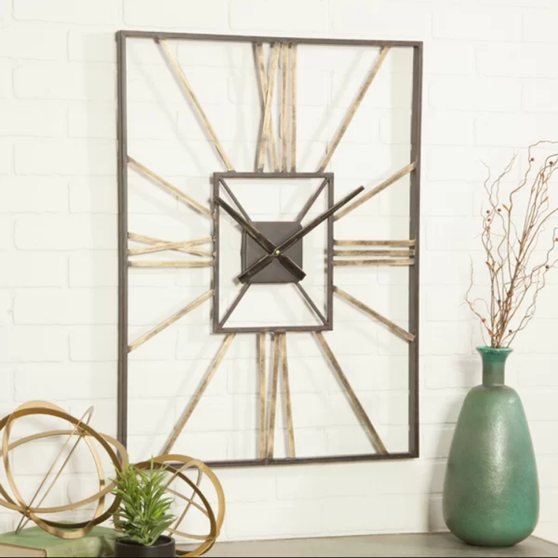 Wholesale simple home decor metal wall clock