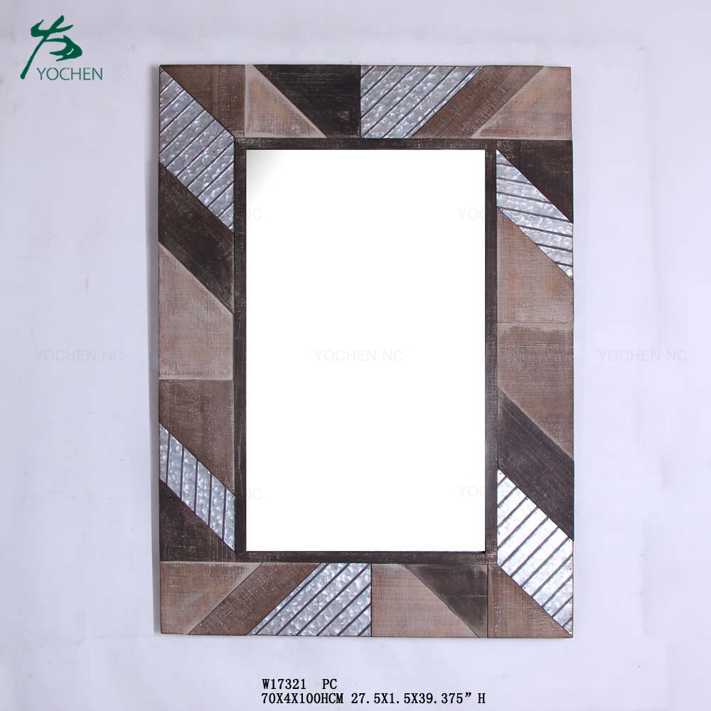 wall art reclaimed wood mirror frame small decorative wall mirror for home decor