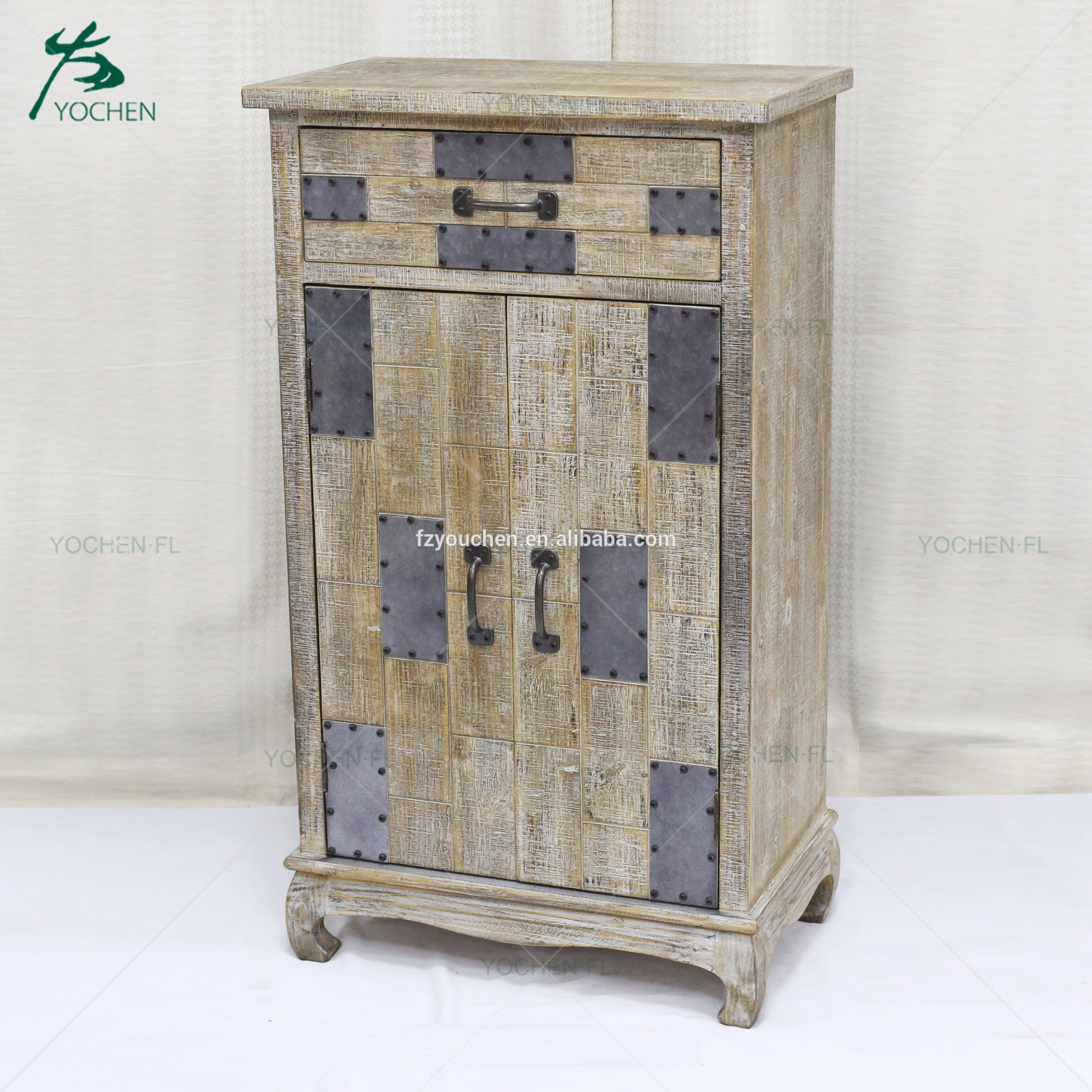 Antique home furniture reclaimed wood buffet cabinet sideboard