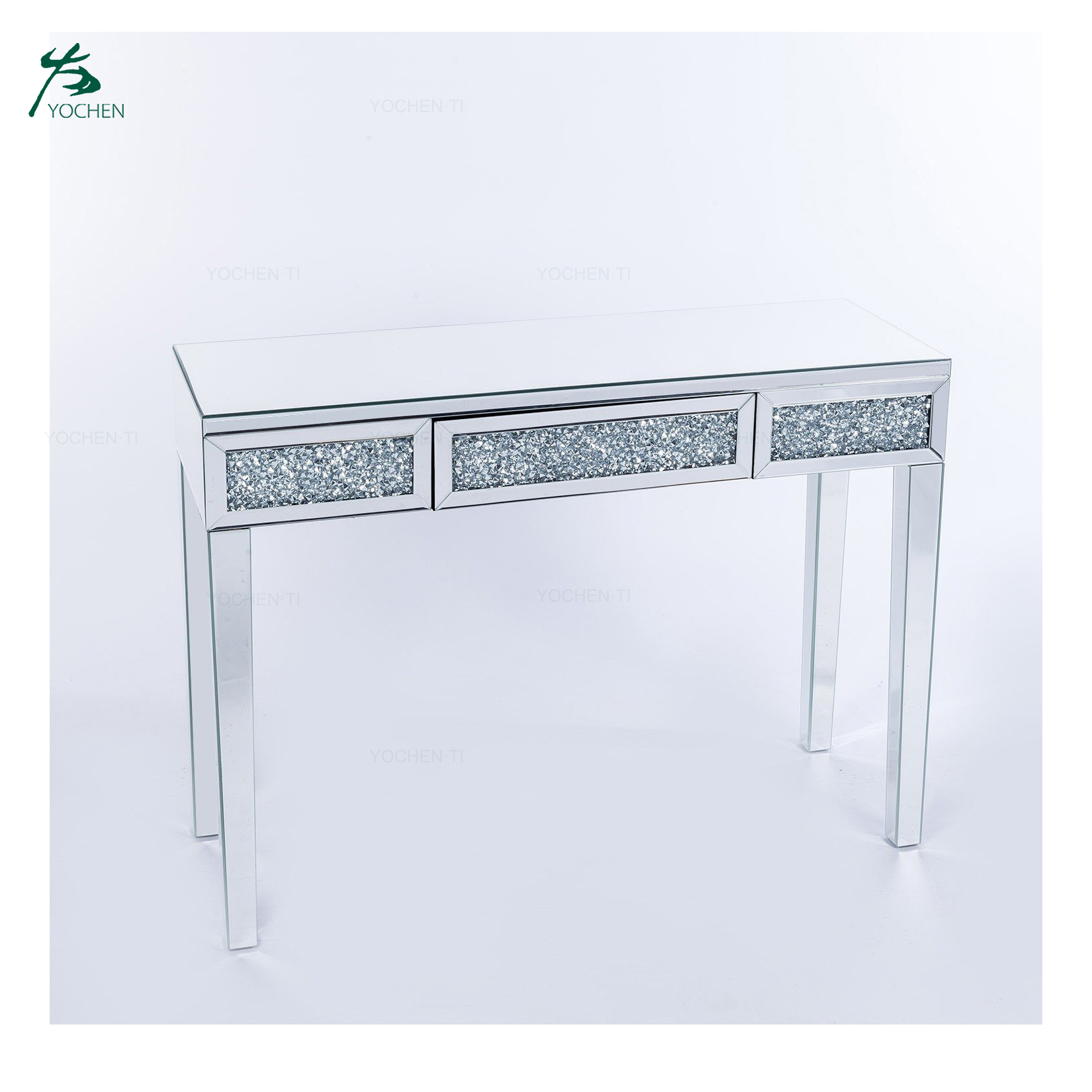 Home Furniture Hot-sale Diamond Crush Mirrored Coffee Table