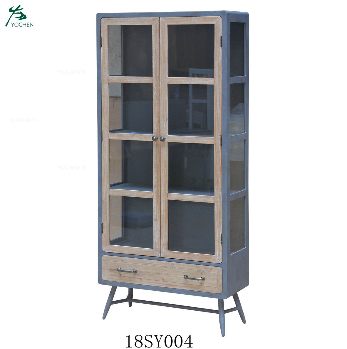 OEM customized low MOQ iron wooden industrial living room cupboard cheap wooden furniture