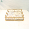 Decorative Tray Marble Tray With Polished Gold Metal Handles Vanity