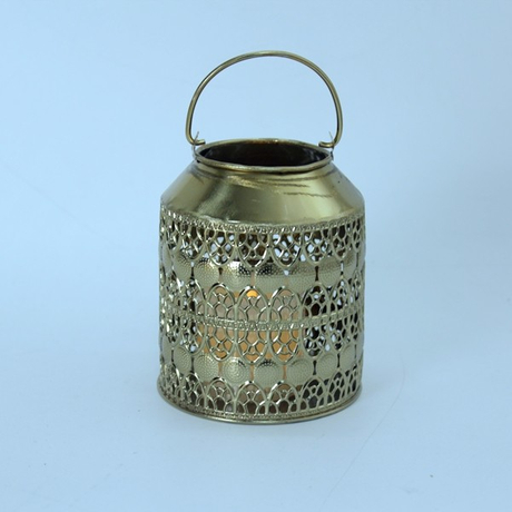 candle holder tealight insert gold led lantern