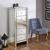 White mirrored tallboy chest of drawers bedroom furniture