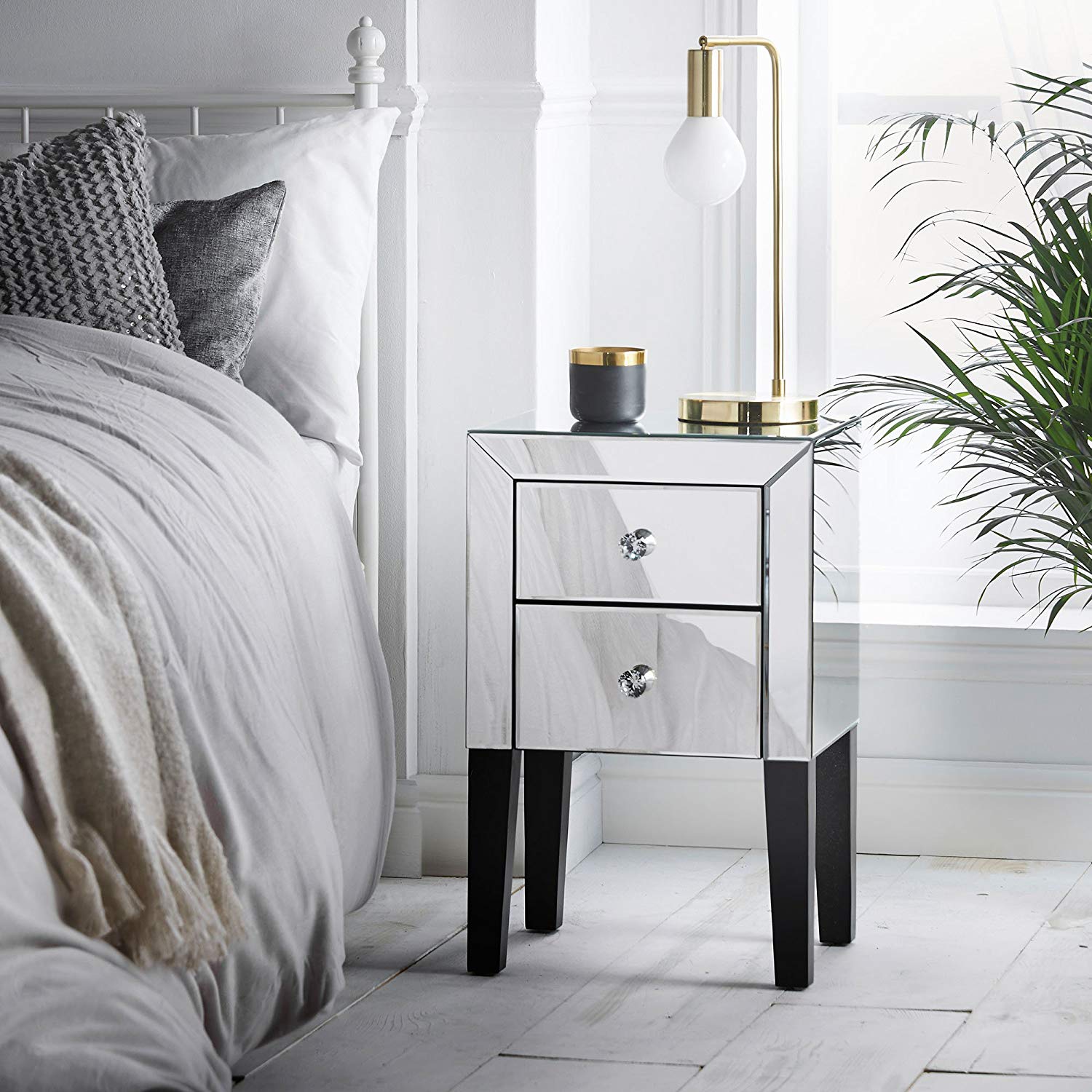 bedroom furniture mirrored furniture mirror bedside table