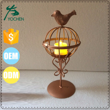metal tea light candle holder wholesale bird decoration tealight cup candle holder centerpiece