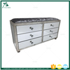 Contemporary Antique Silver Mirrored 6 drawer Chest of Drawers
