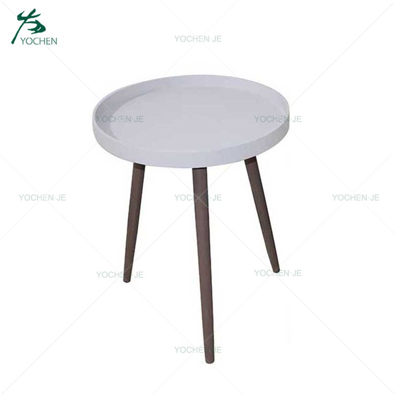 Wood Small Round Center End Coffee Table Tea Table