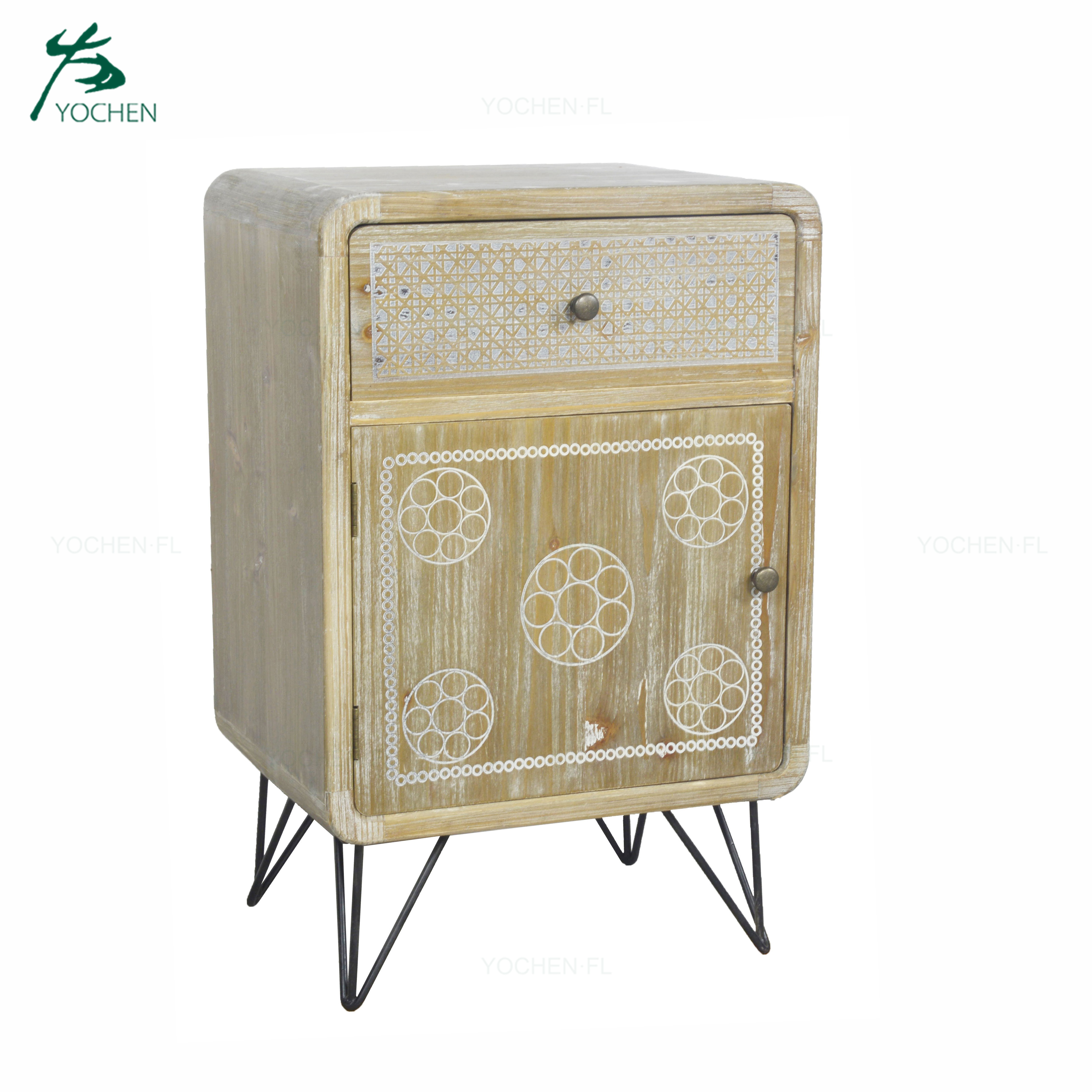 industrial living room furniture supplier light yellow wholesale china cabinet