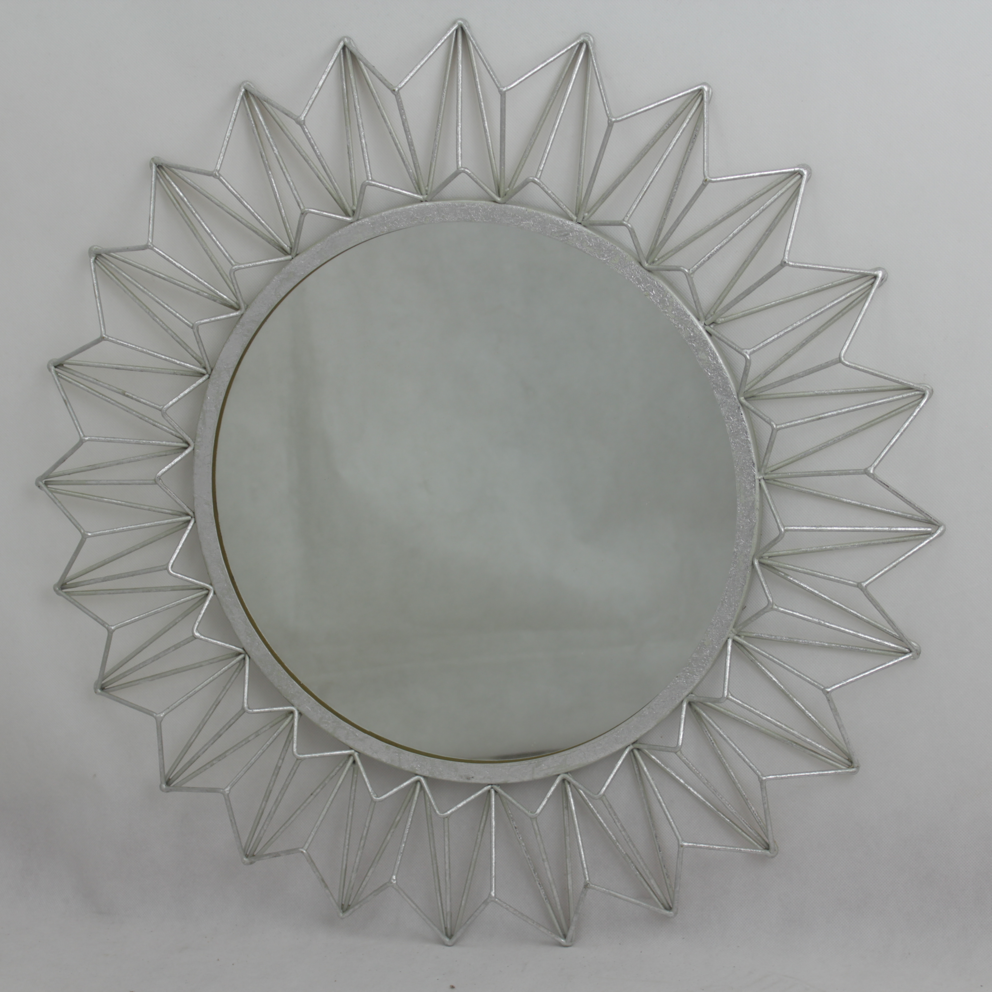 Vintage metal sun flower shape mirror