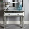 Cheap Price White Glass Mirrored 2 Drawer Console Table In Low MOQ