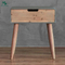 Chinese Wooden Bedside Table End Table with Pine Legs