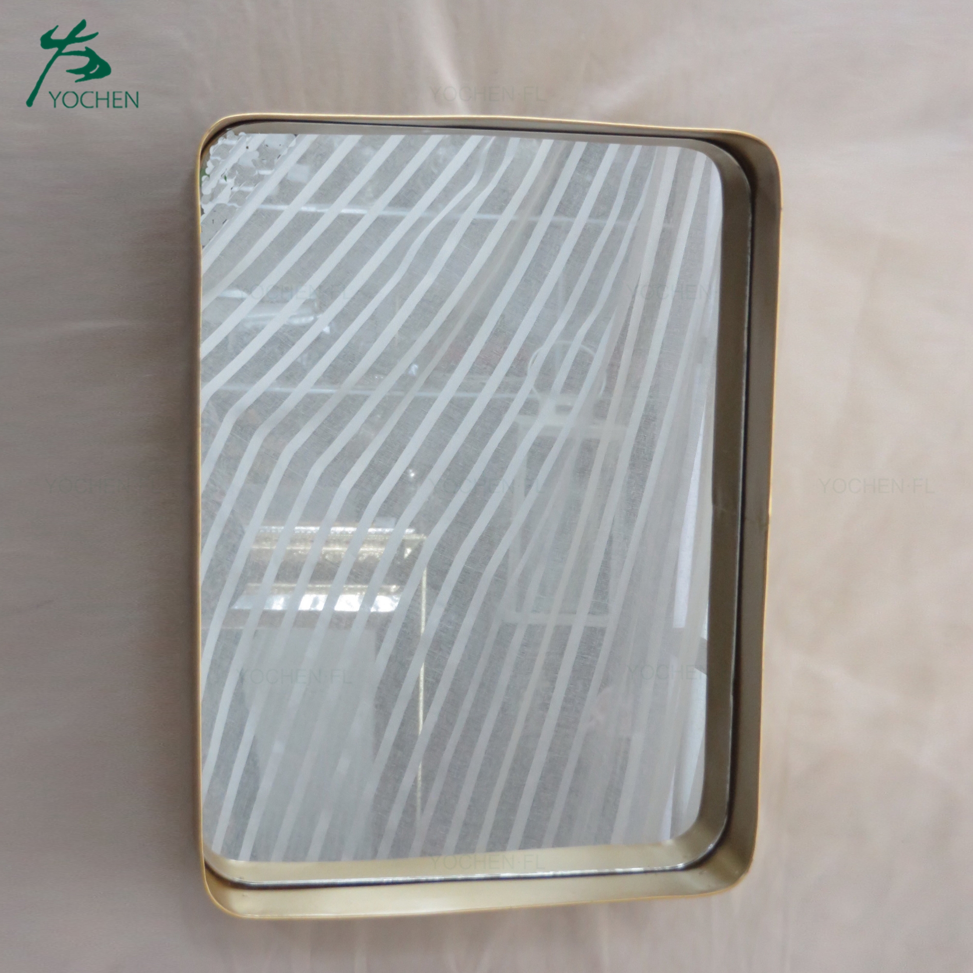 modern bedroom mirror waterproof durable metal frame mirror