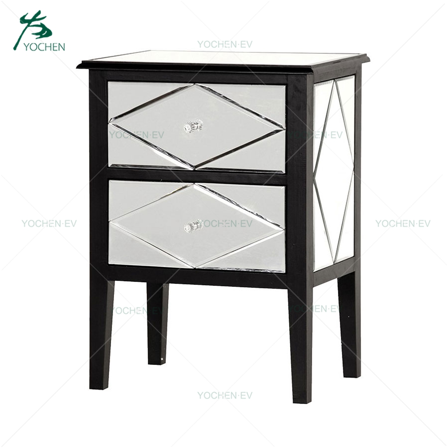 black glass bedside lamp table end table bedroom night stand