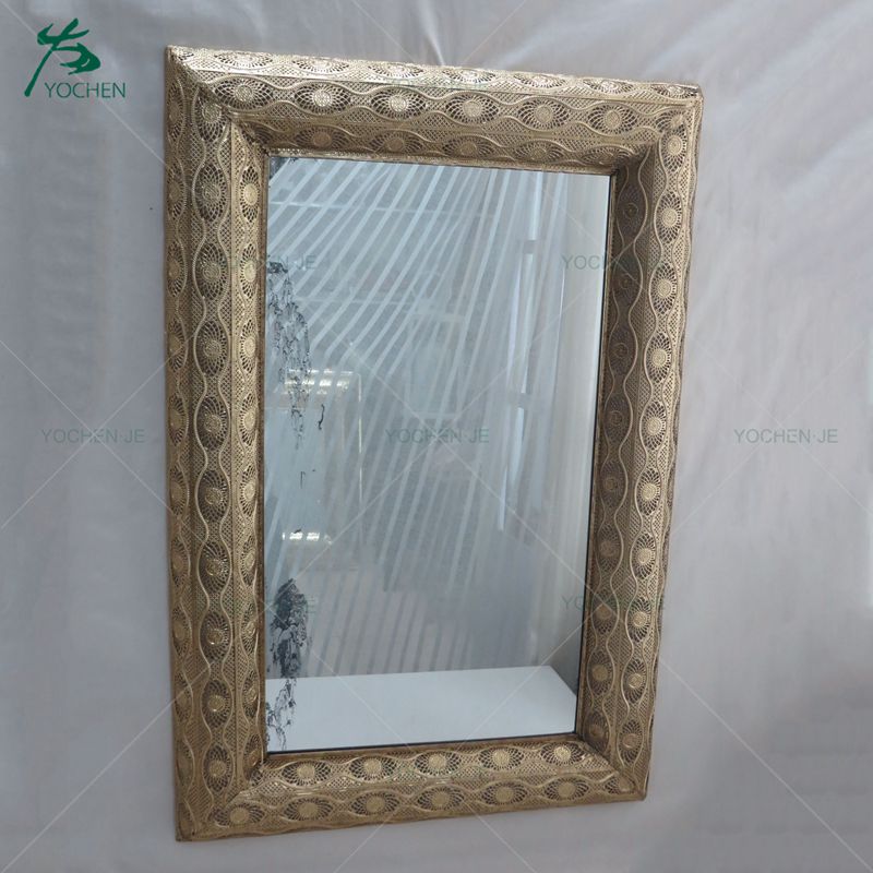 Wall usage rectangle shape wooden big size mirror