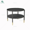 New Style Metal frame wooden top round side coffee table