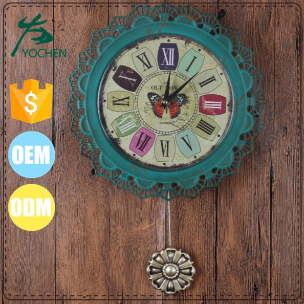luxury decorative antique metal wall clock