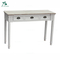 wash white wood panel vintage industrial console table